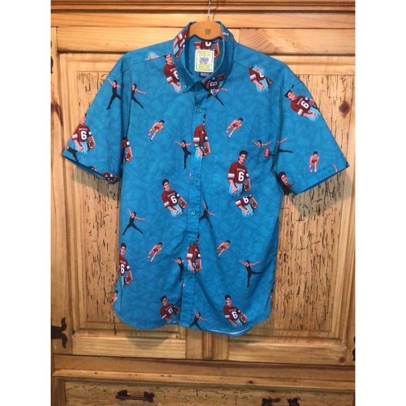 RSVLTS AC Slater Triple Threat Saved by the Bell Button Down Shirt Size Medium - Picture 1 of 8